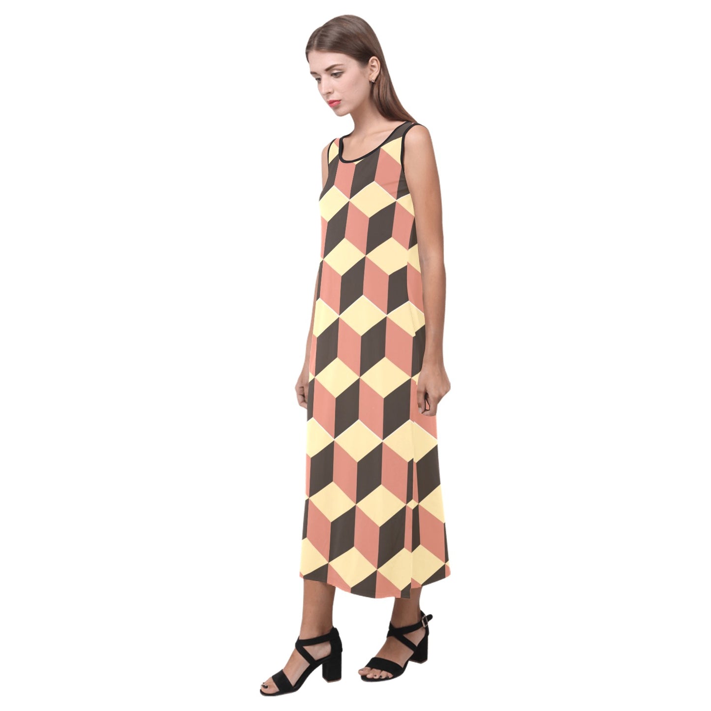 Lordela Sleeveless Open Fork Long Dress