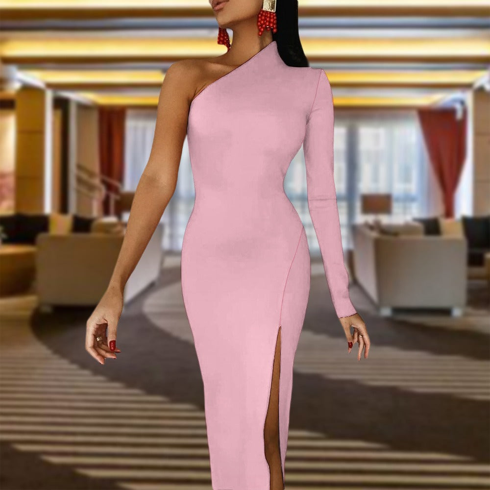 Lordela Cosmos Half Sleeve Slit Dress