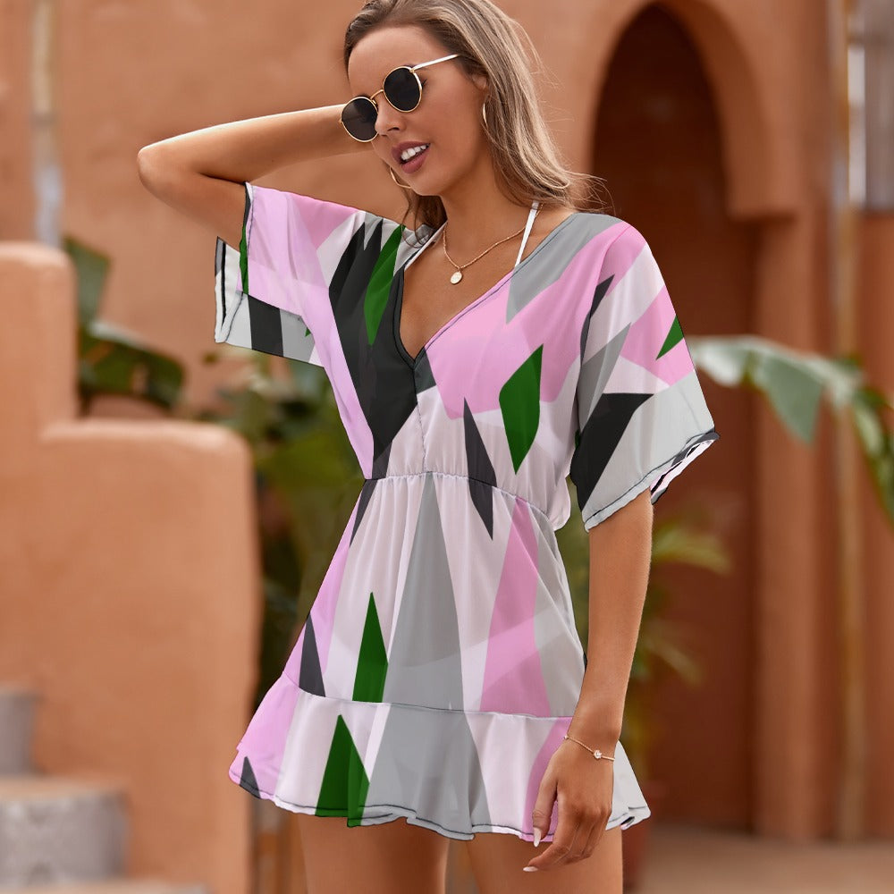 Lordela Thin Short Sleeve One Piece Dress