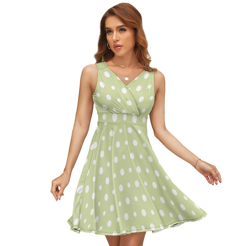 Lordela Sleeveless Polka Dot Dress