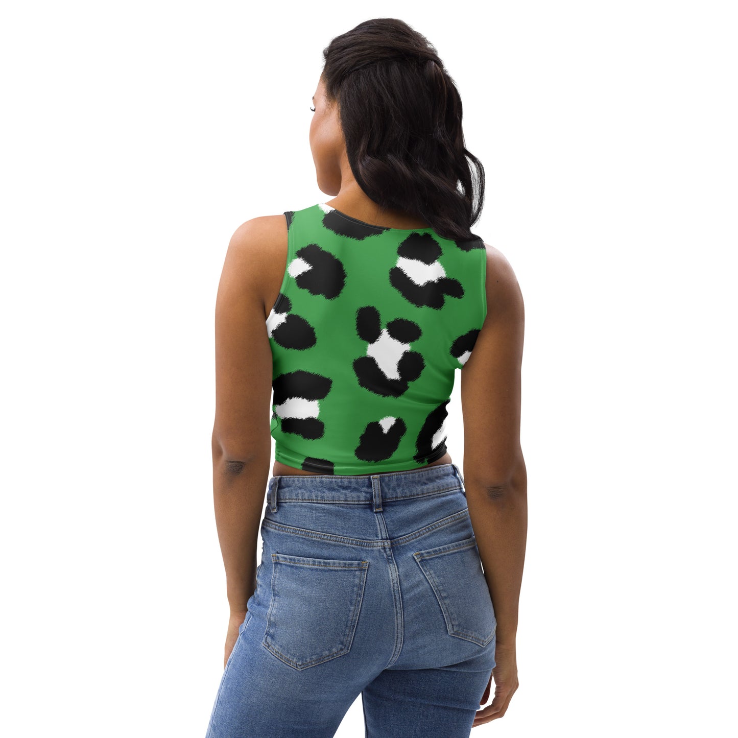 Lordela Green Leopard Print Crop Top