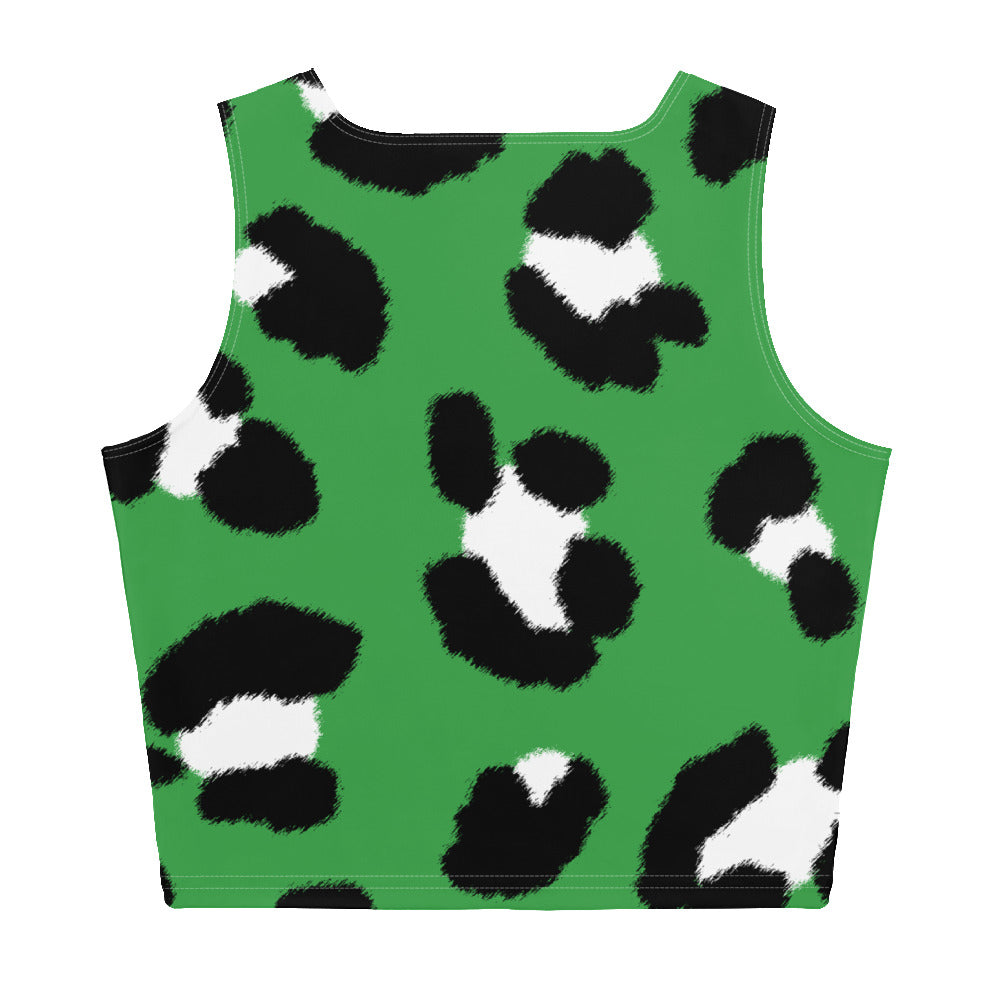 Lordela Green Leopard Print Crop Top