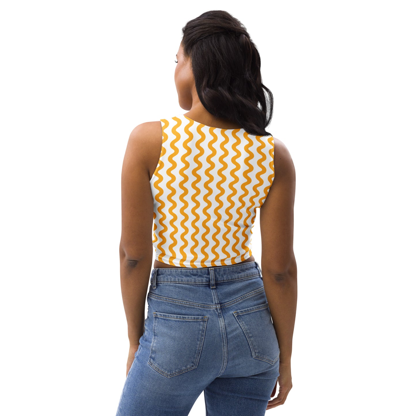 Lordela Yellow Wave Crop Top