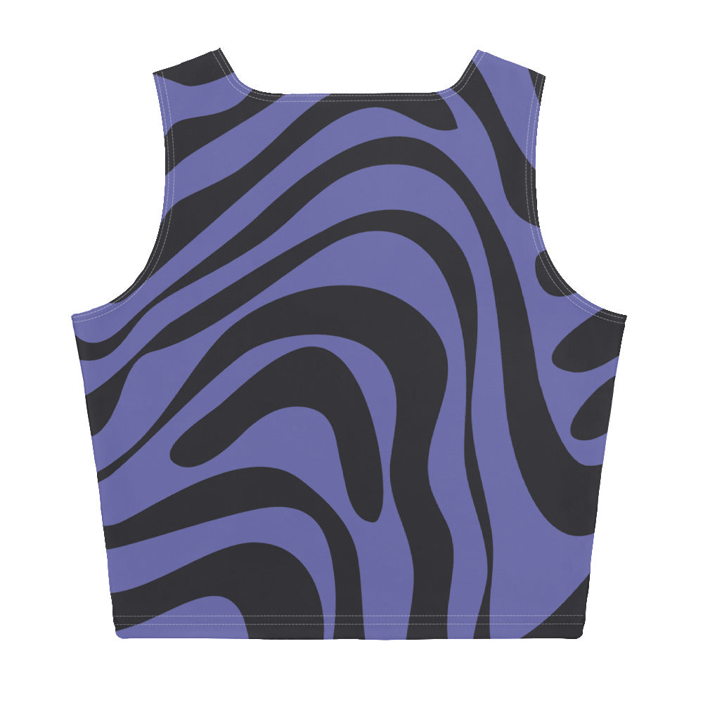 Lordela Purple Zebra Print Crop Top