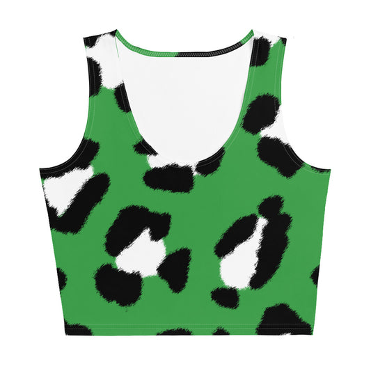 Lordela Green Leopard Print Crop Top