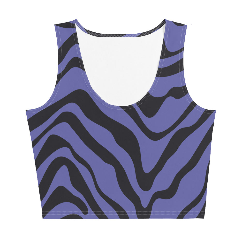 Lordela Purple Zebra Print Crop Top