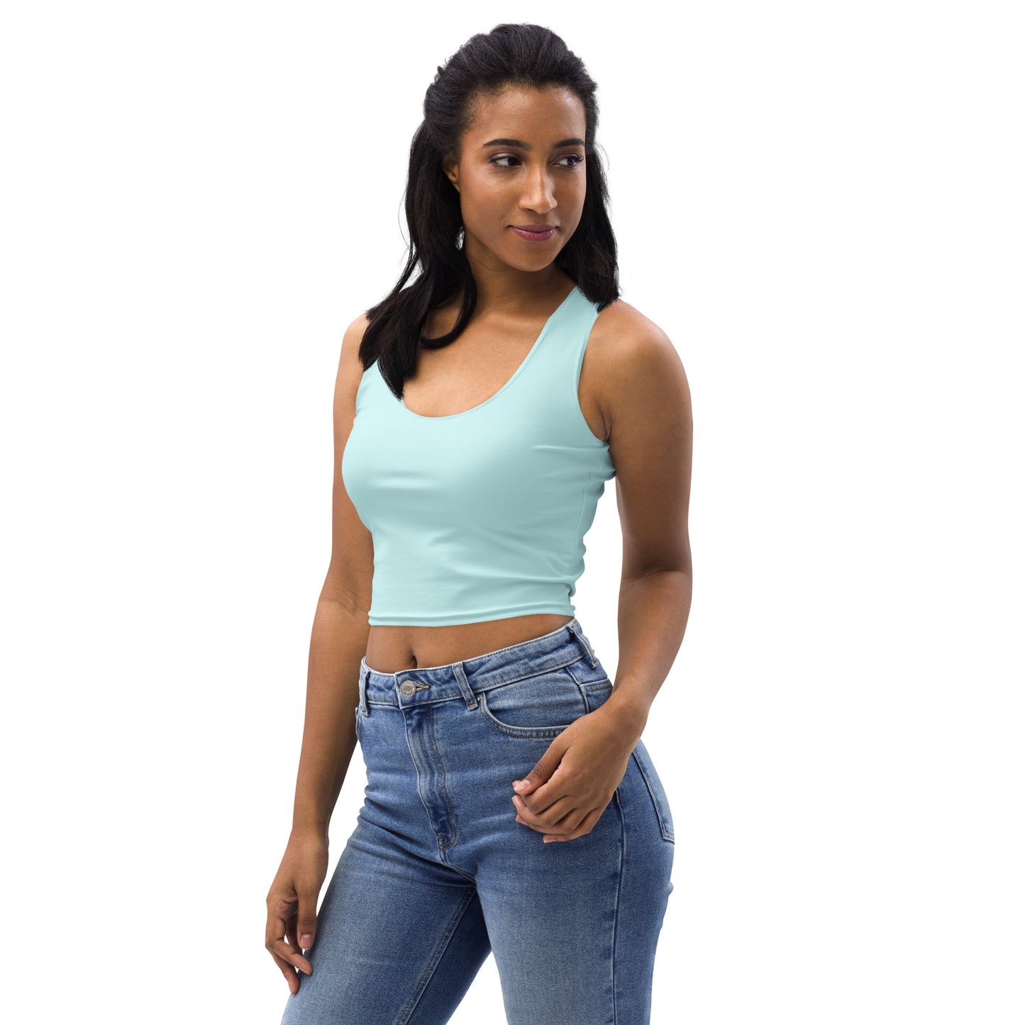 Lordela Light Cyan Crop Top