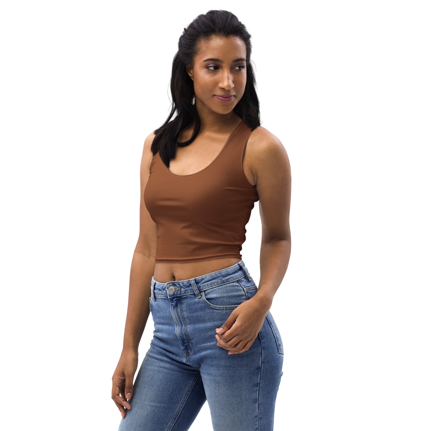 Lordela Saddle Brown Crop Top