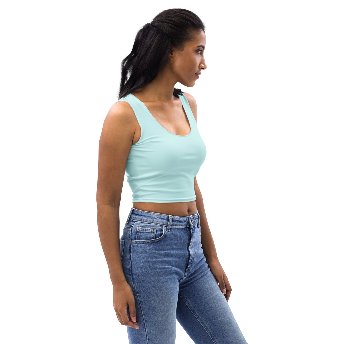 Lordela Light Cyan Crop Top