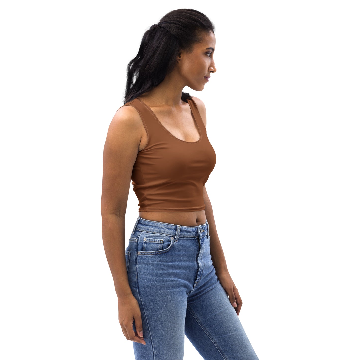 Lordela Saddle Brown Crop Top