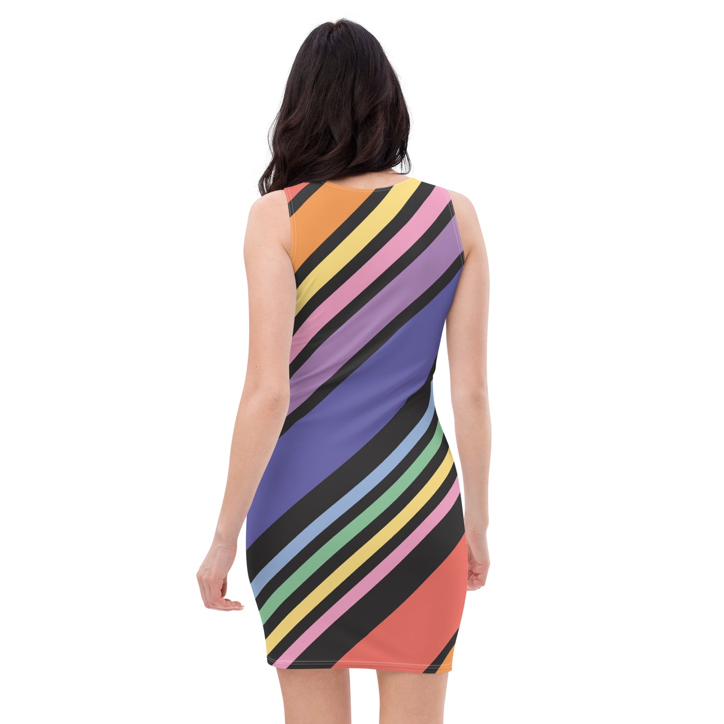 Lordela Diagonal Rainbow Dress