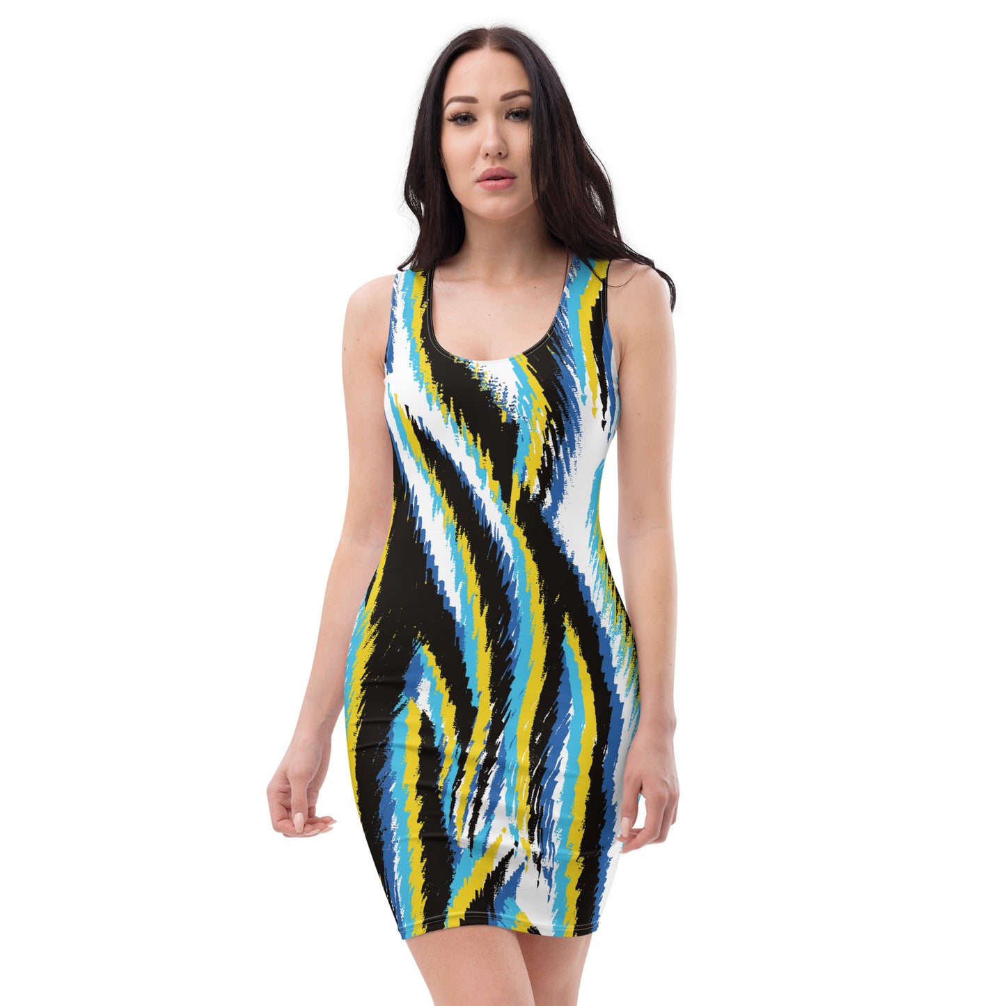 Lordela Golden Zebra Print Dress