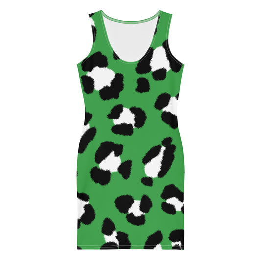 Lordela Green Leopard Print Dress