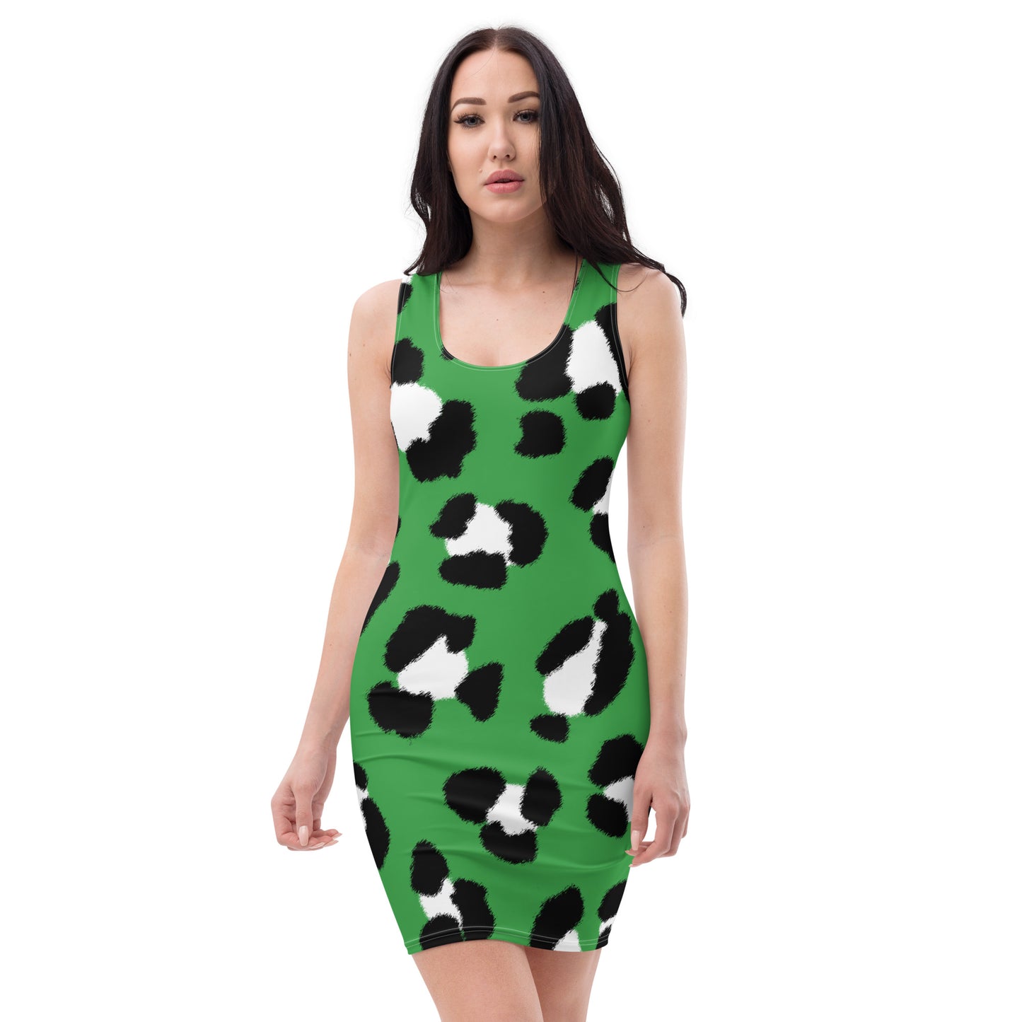 Lordela Green Leopard Print Dress