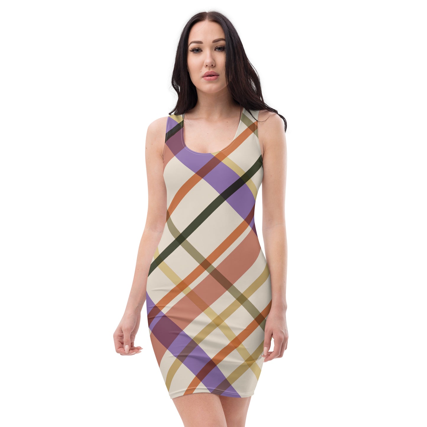 Lordela Beige Tartan Dress