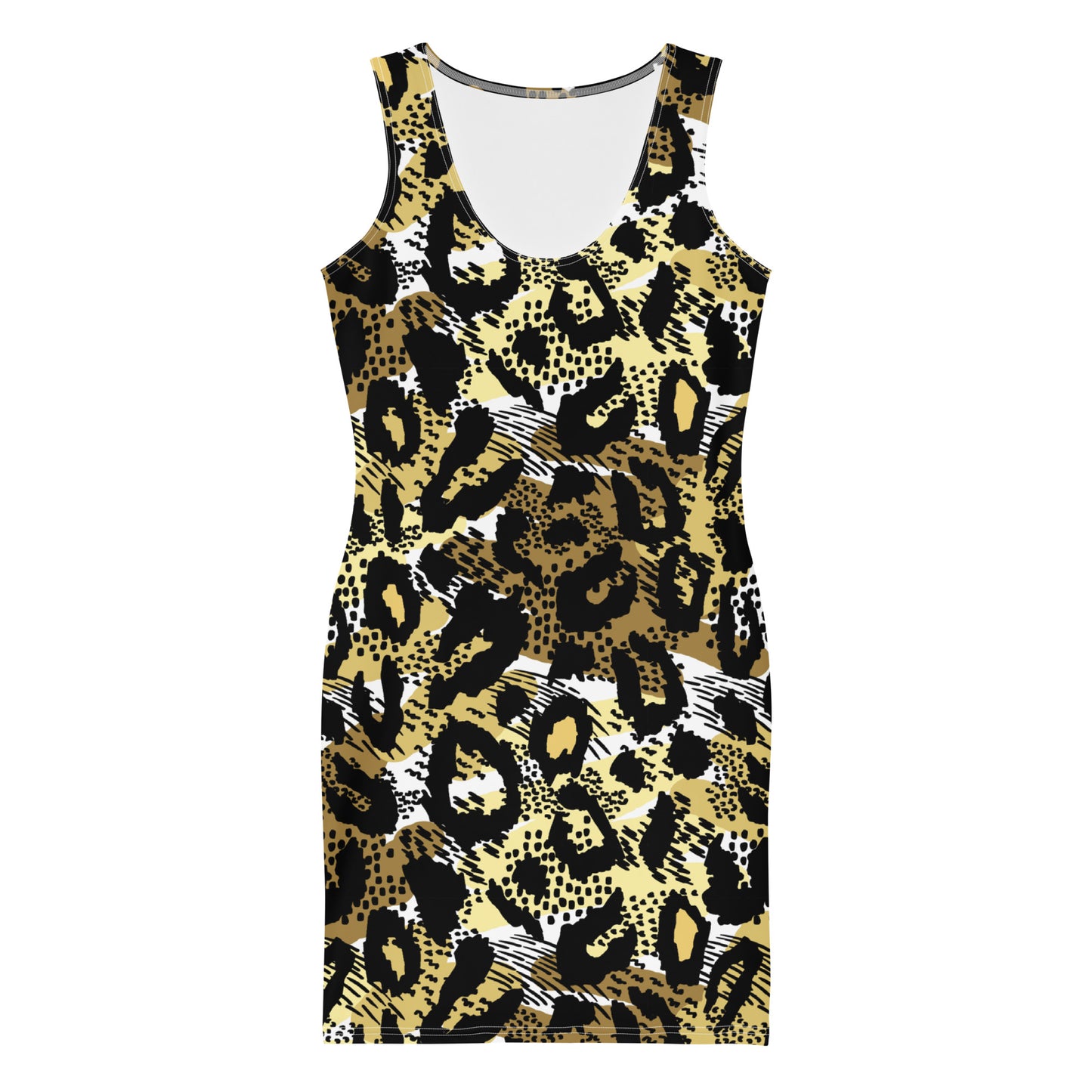 Lordela Golden Leopard Print Dress