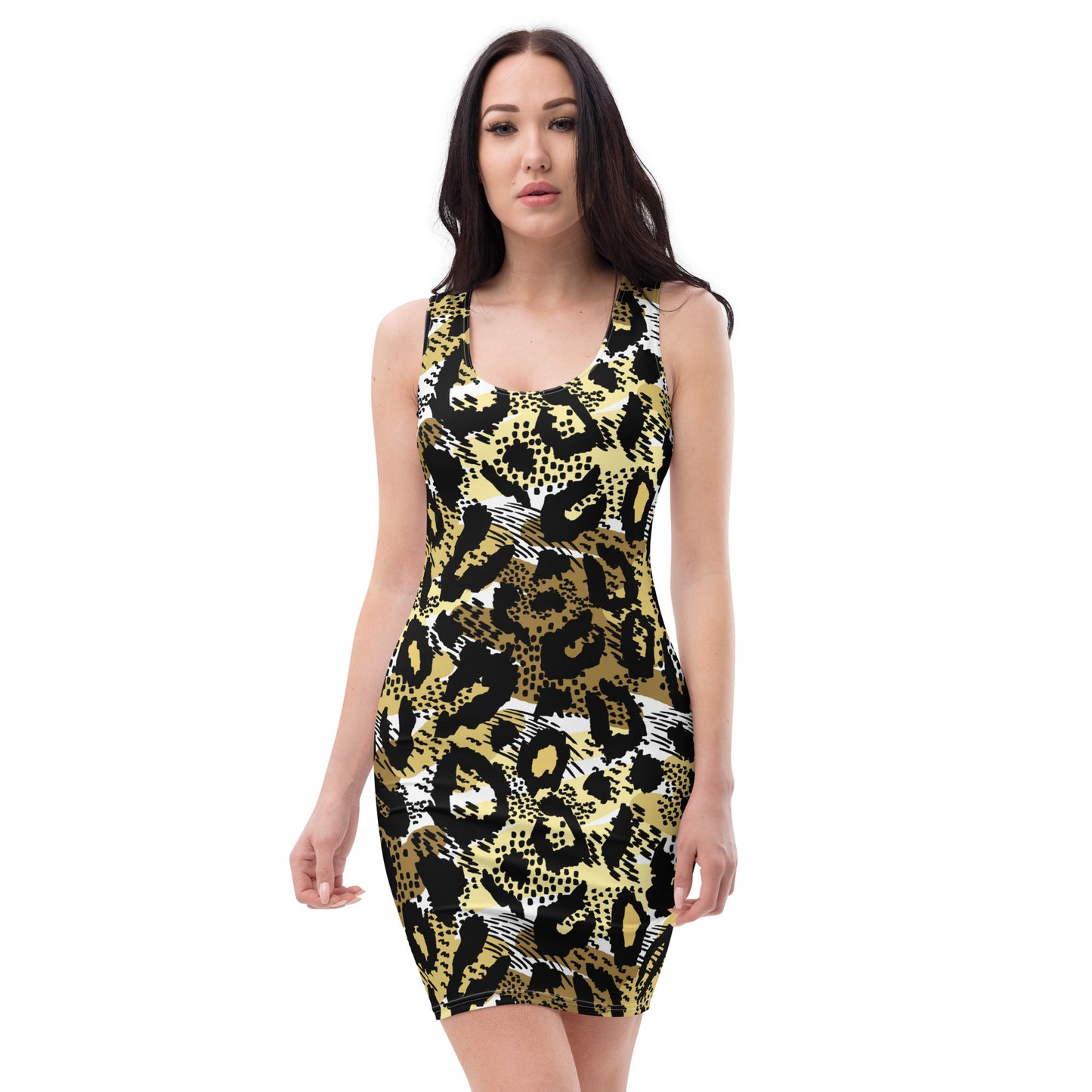 Lordela Golden Leopard Print Dress