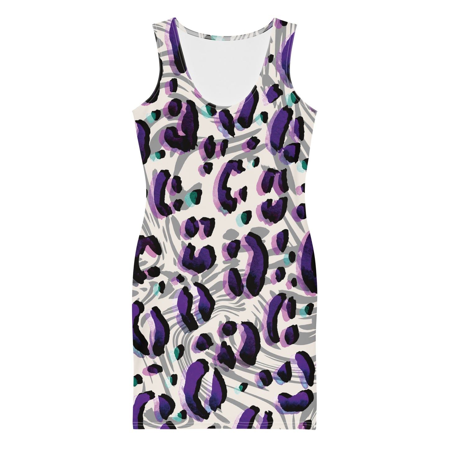 Lordela Purple Leopard Print Dress