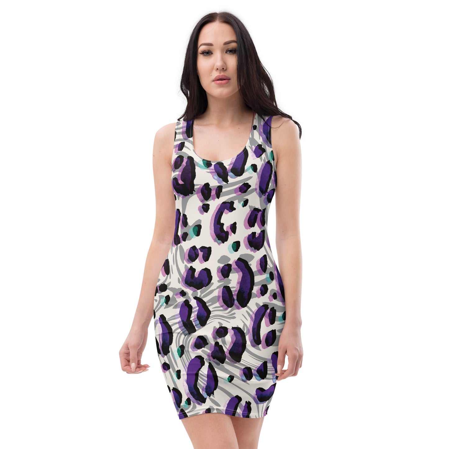 Lordela Purple Leopard Print Dress