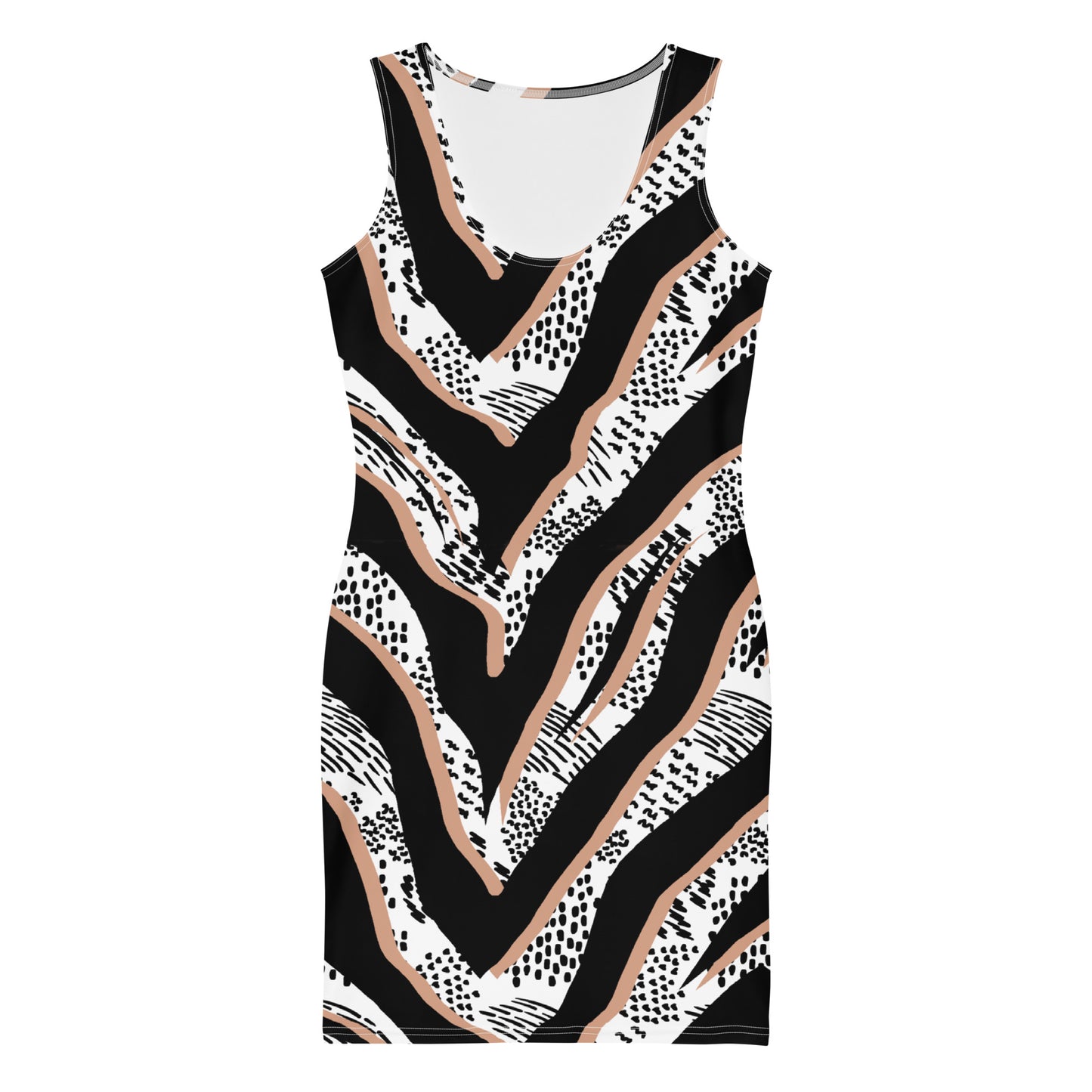 Lordela African Zebra Print Dress