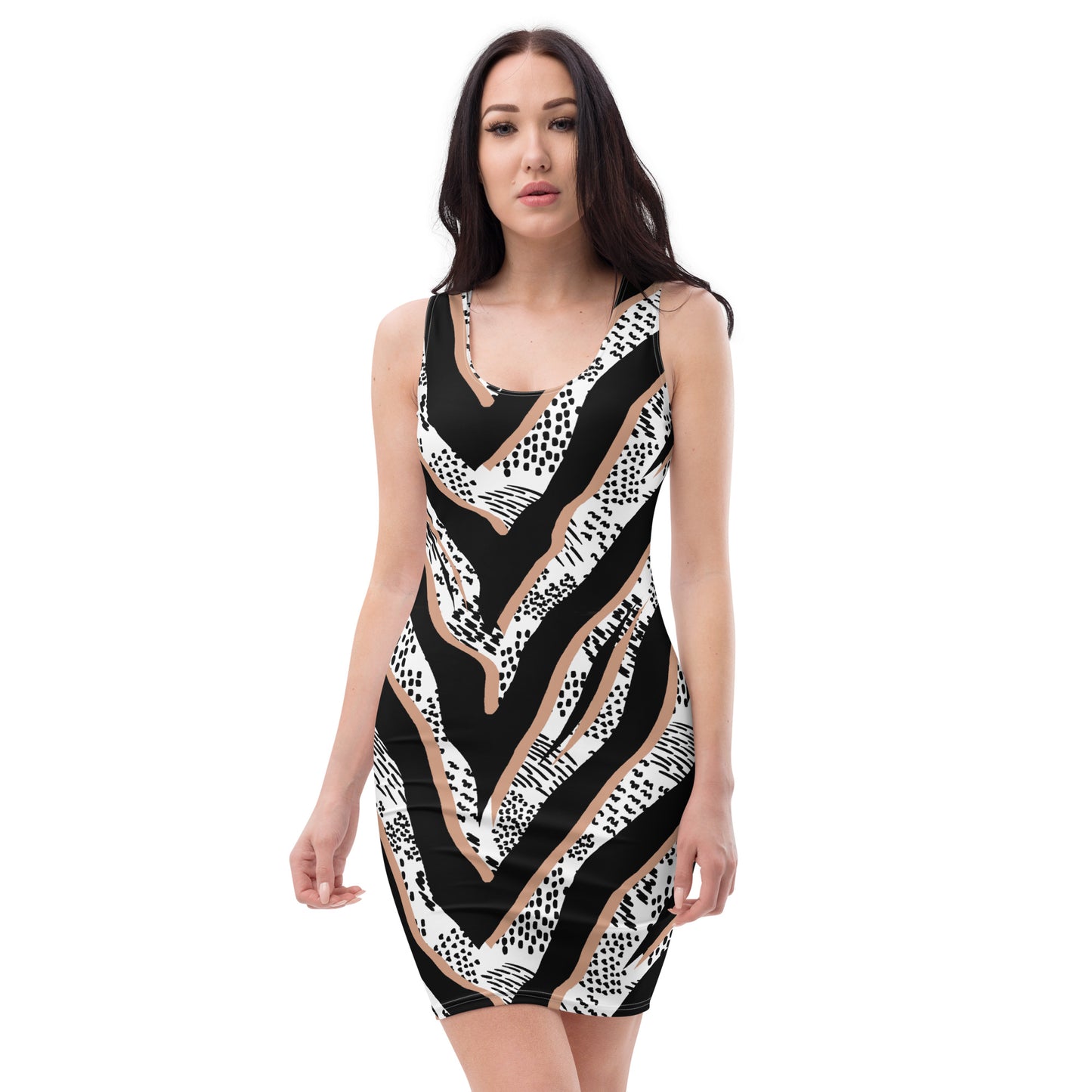 Lordela African Zebra Print Dress