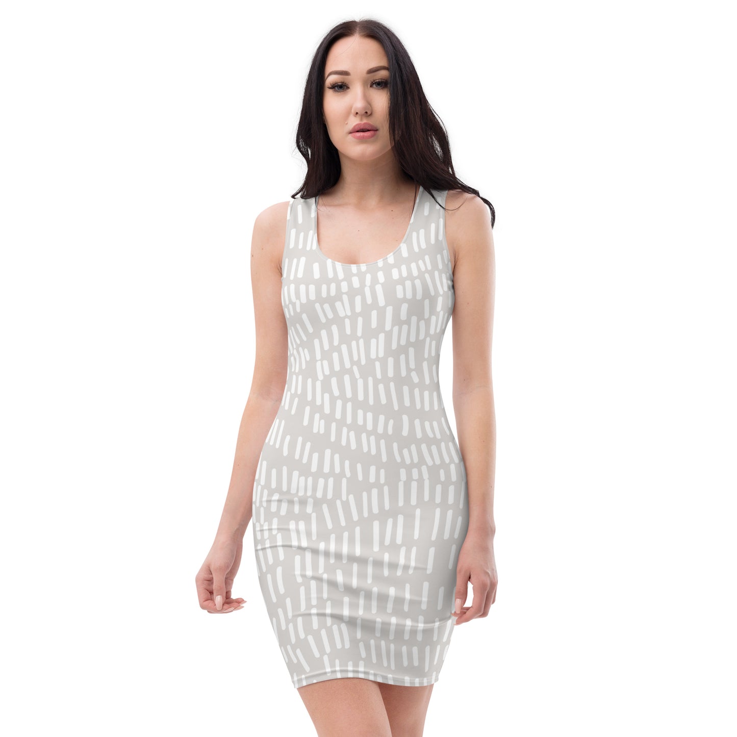 Lordela Grey Pattern Dress