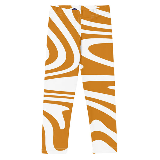 Lordela Orange Zebra Print Kid's Leggings