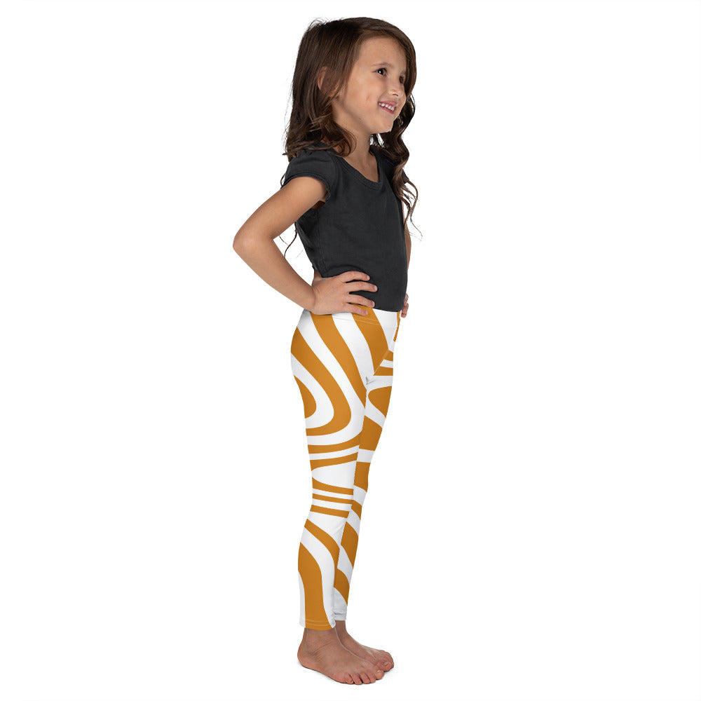 Lordela Orange Zebra Print Kid's Leggings