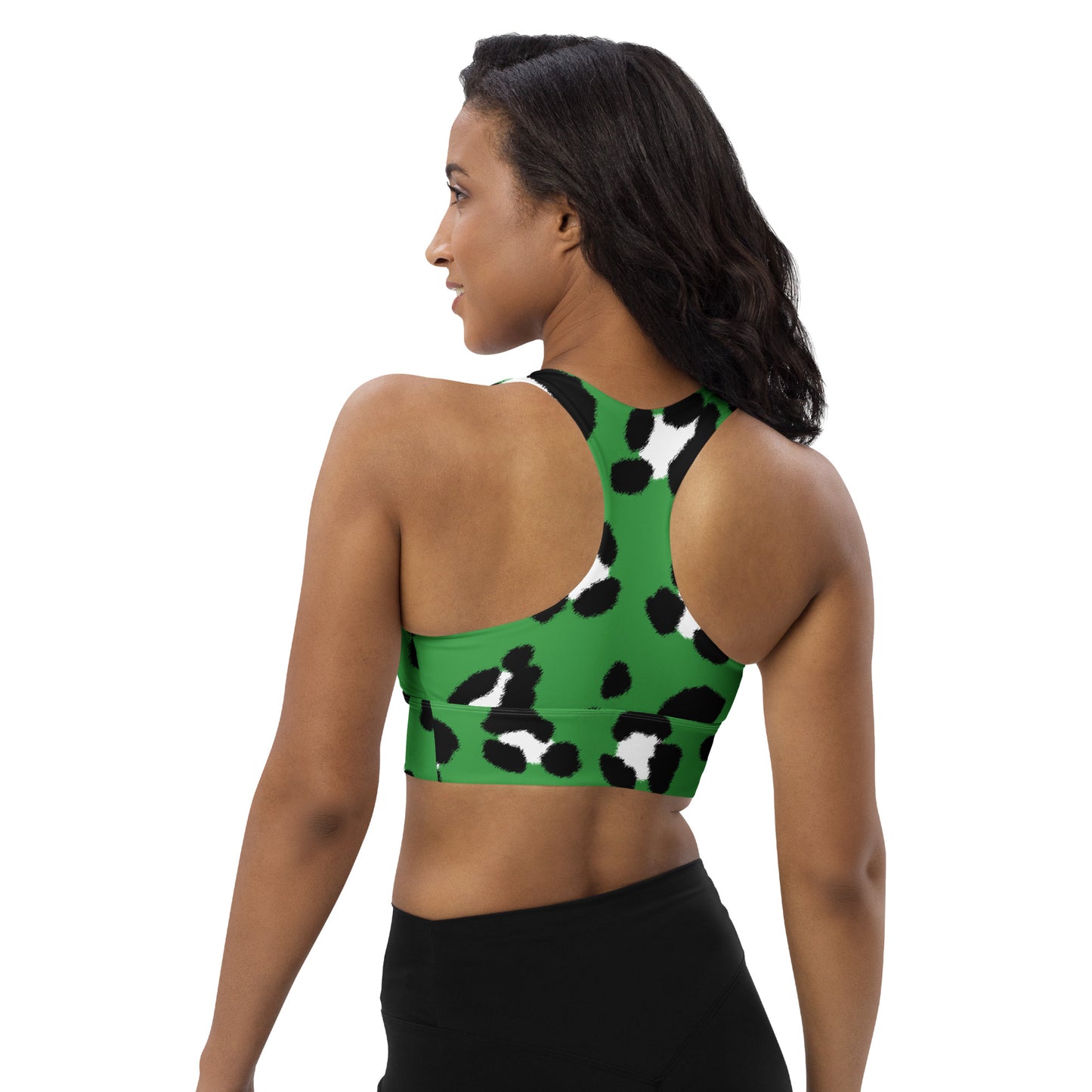 Lordela Green Leopard Print Sports Bra