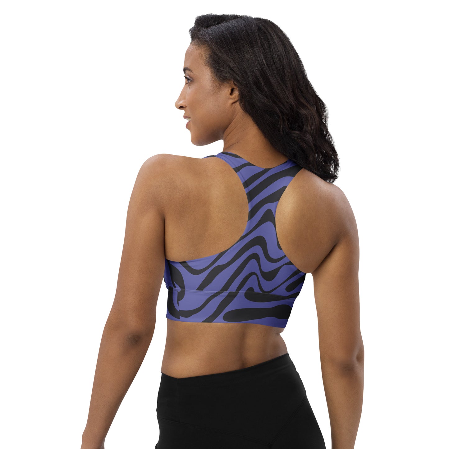 Lordela Purple Zebra Print Sports Bra