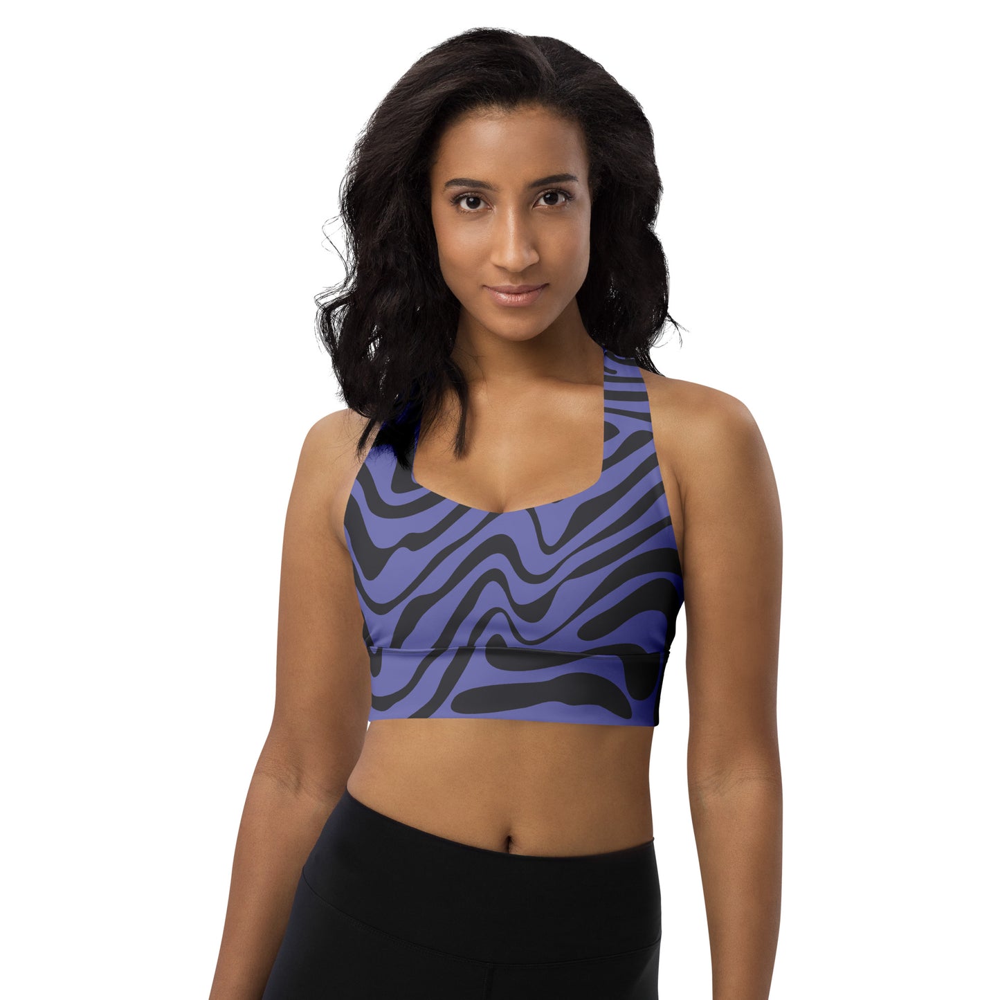 Lordela Purple Zebra Print Sports Bra