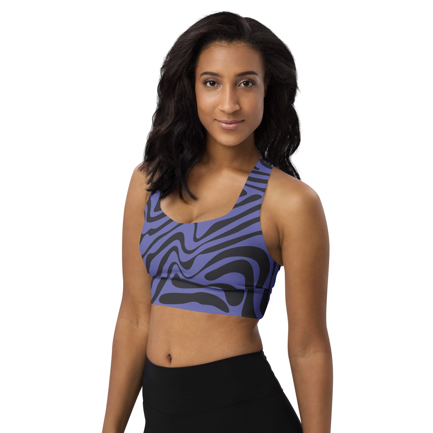 Lordela Purple Zebra Print Sports Bra