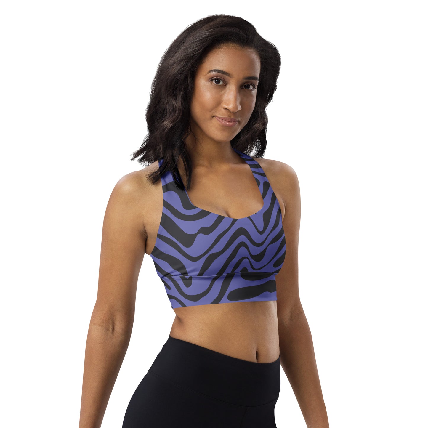 Lordela Purple Zebra Print Sports Bra