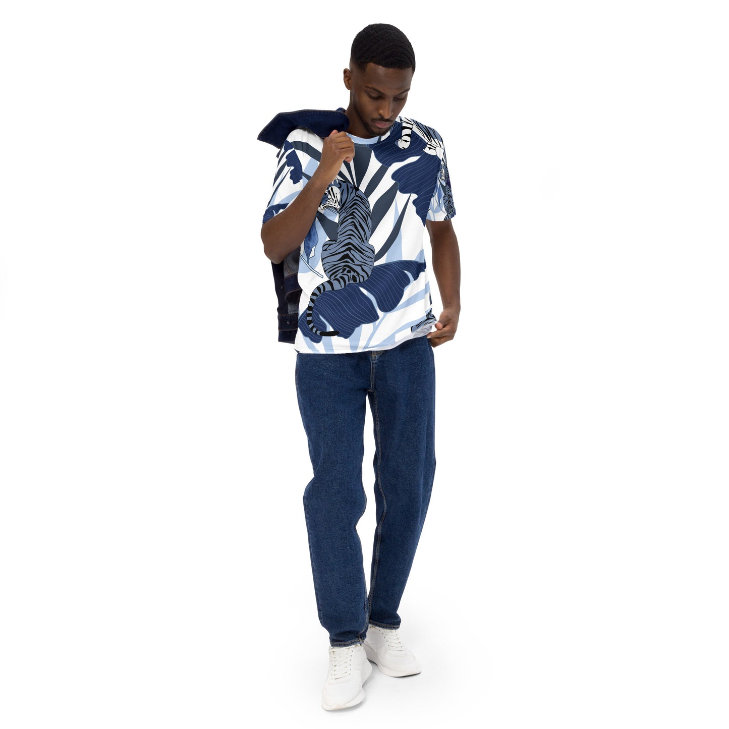 Lordela Blue Tiger All-Over Print T-Shirt