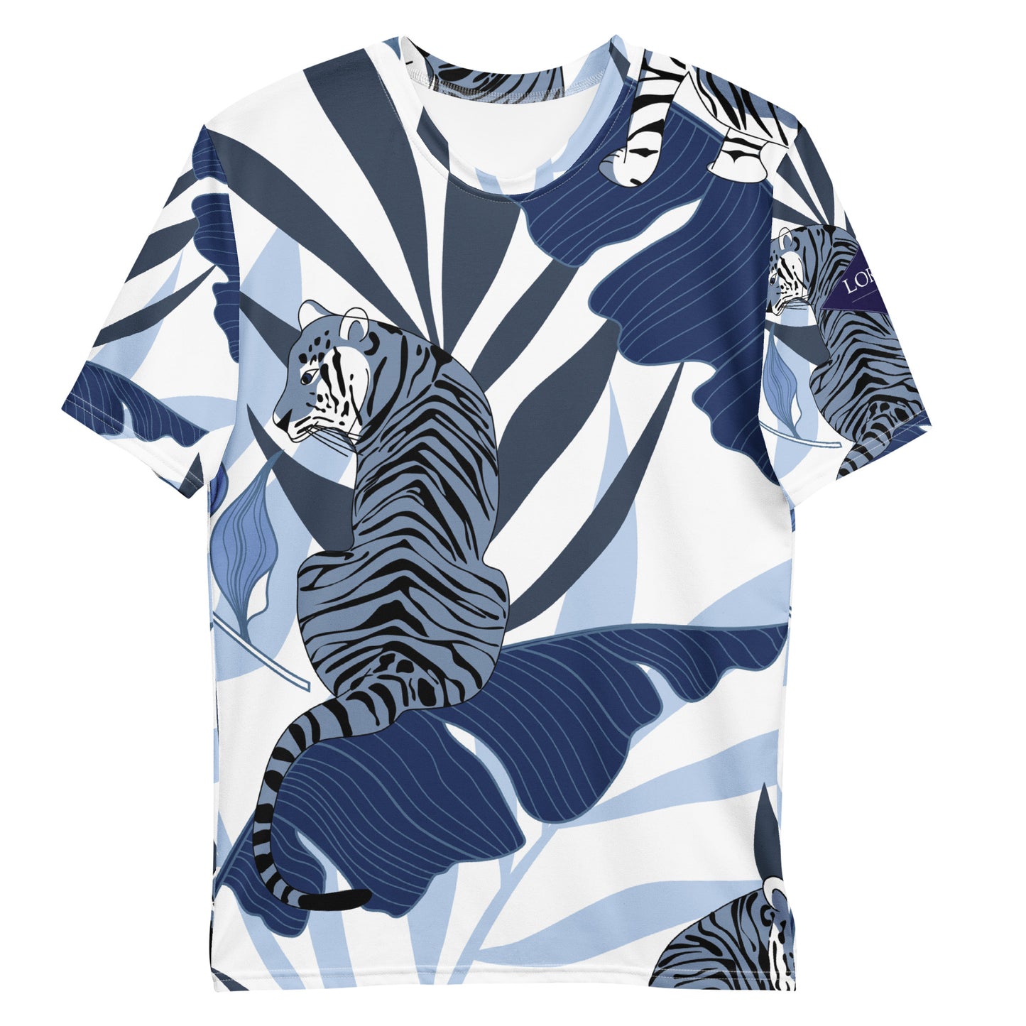 Lordela Blue Tiger All-Over Print T-Shirt