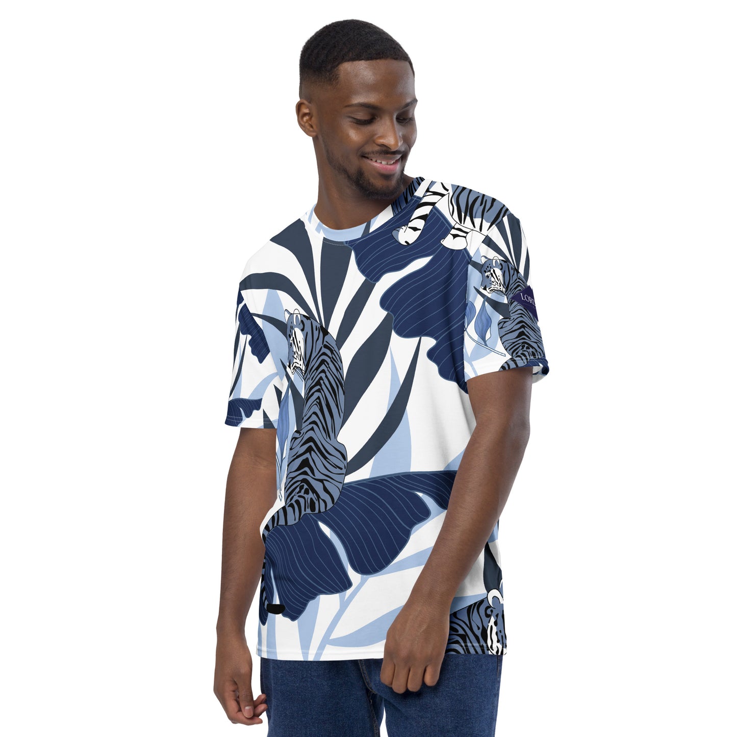 Lordela Blue Tiger All-Over Print T-Shirt