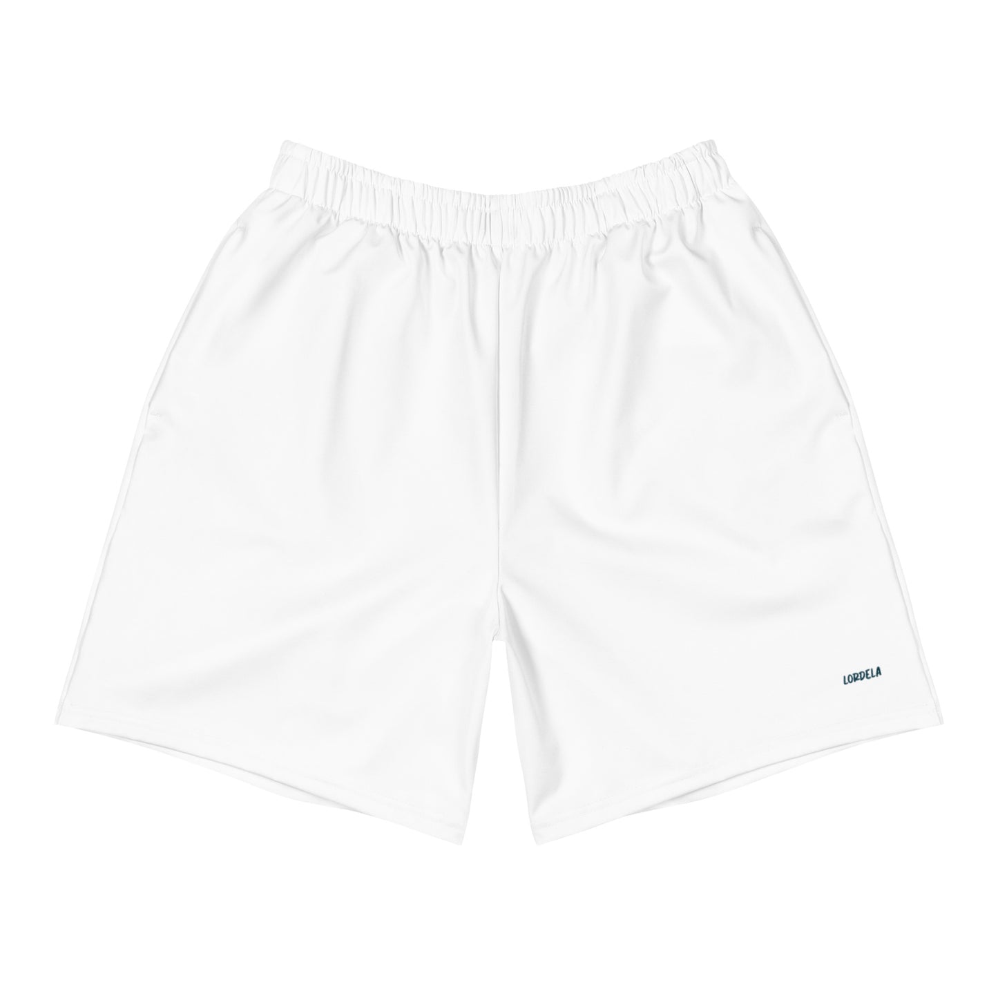 Lordela White Men's Recycled Athletic Shorts