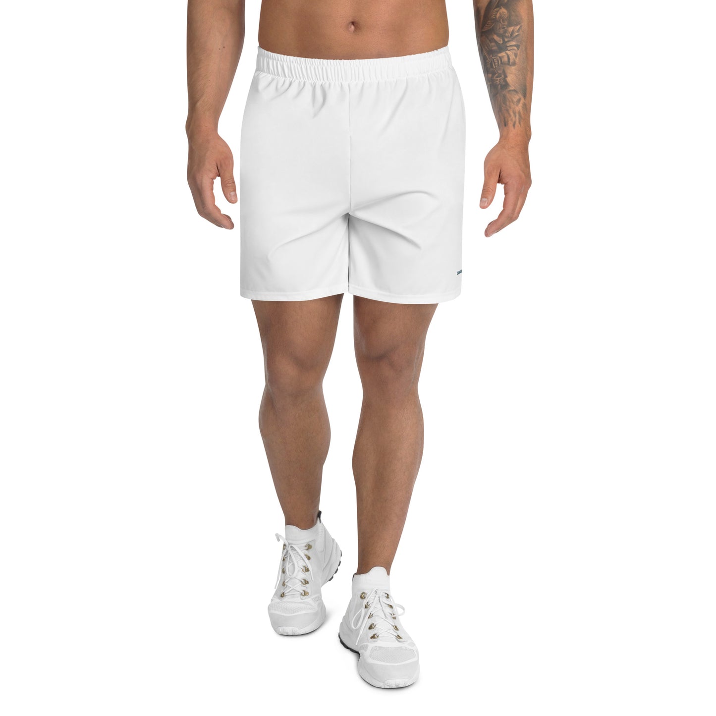 Lordela White Men's Recycled Athletic Shorts