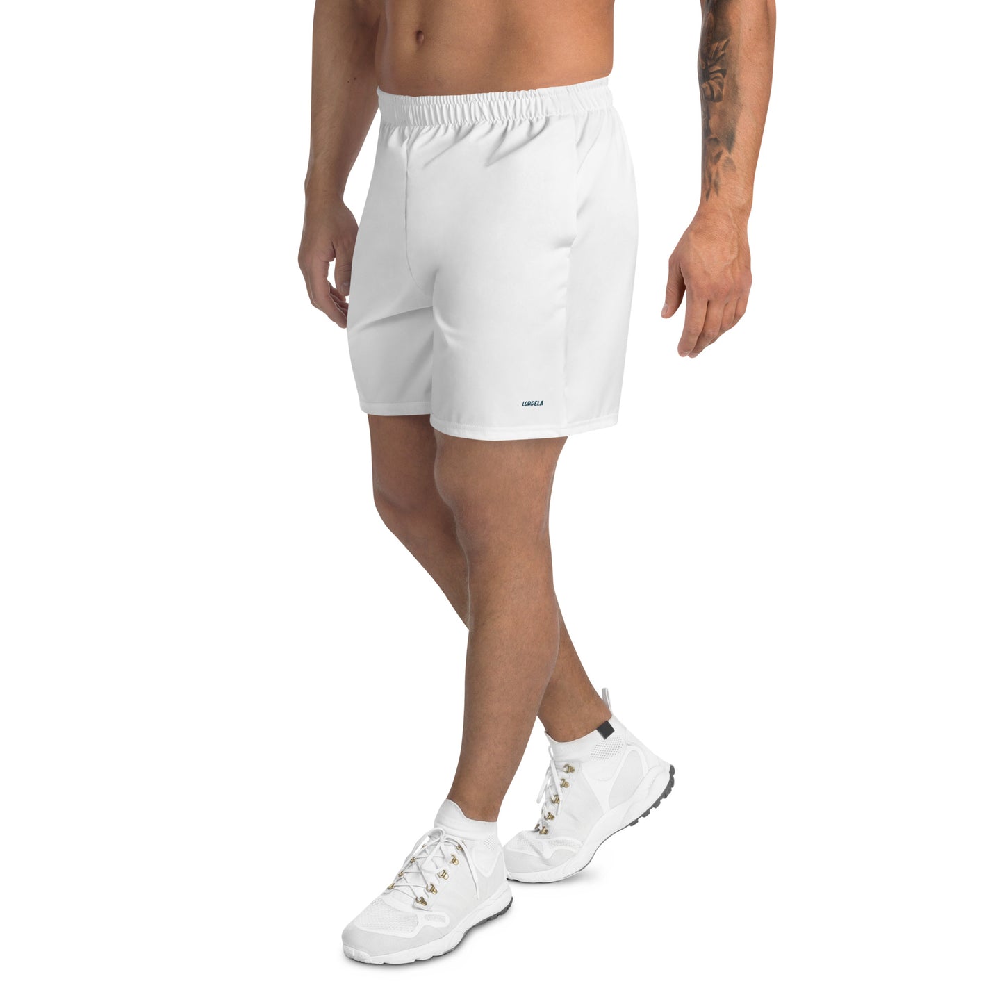 Lordela White Men's Recycled Athletic Shorts