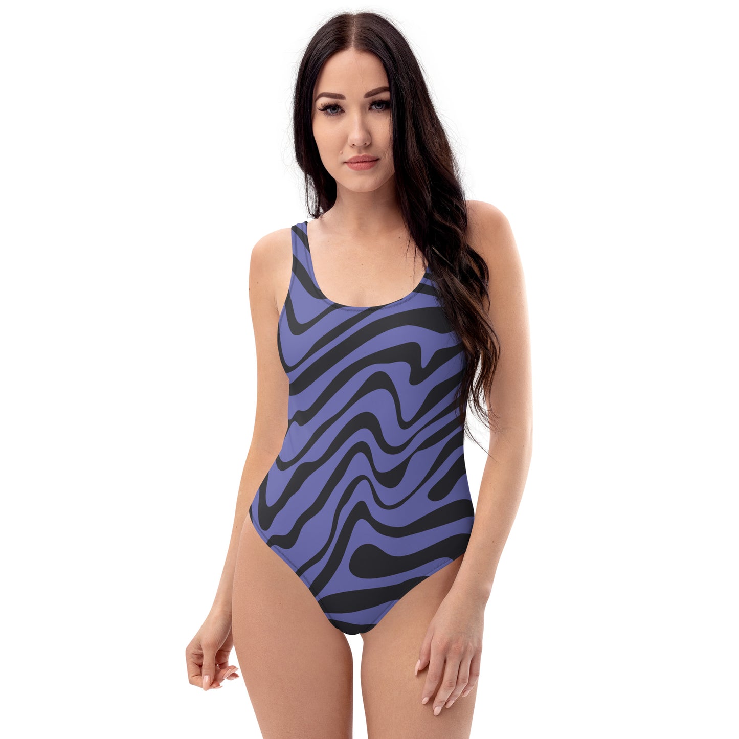 Lordela Purple Zebra Print One-Piece Swimsuit