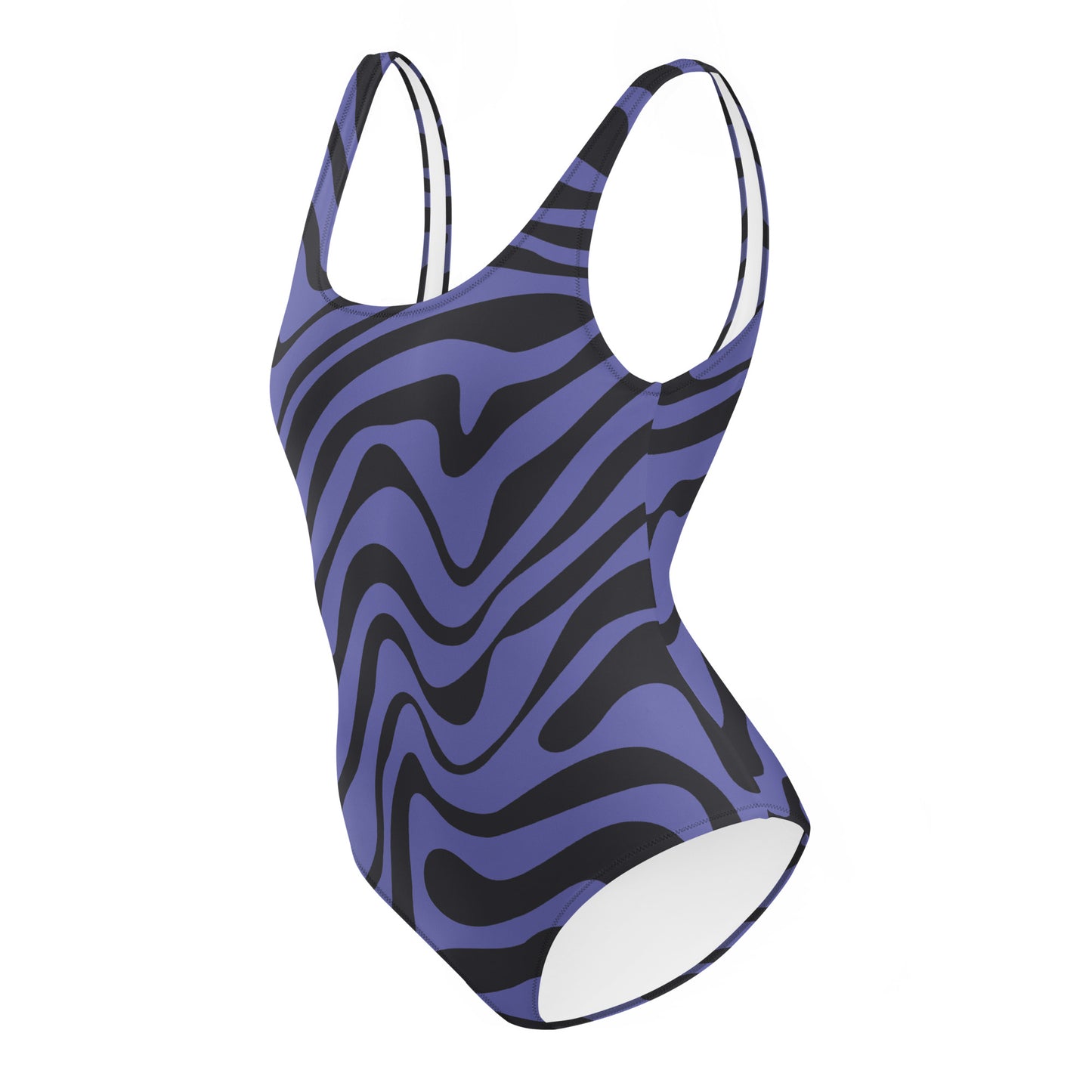 Lordela Purple Zebra Print One-Piece Swimsuit