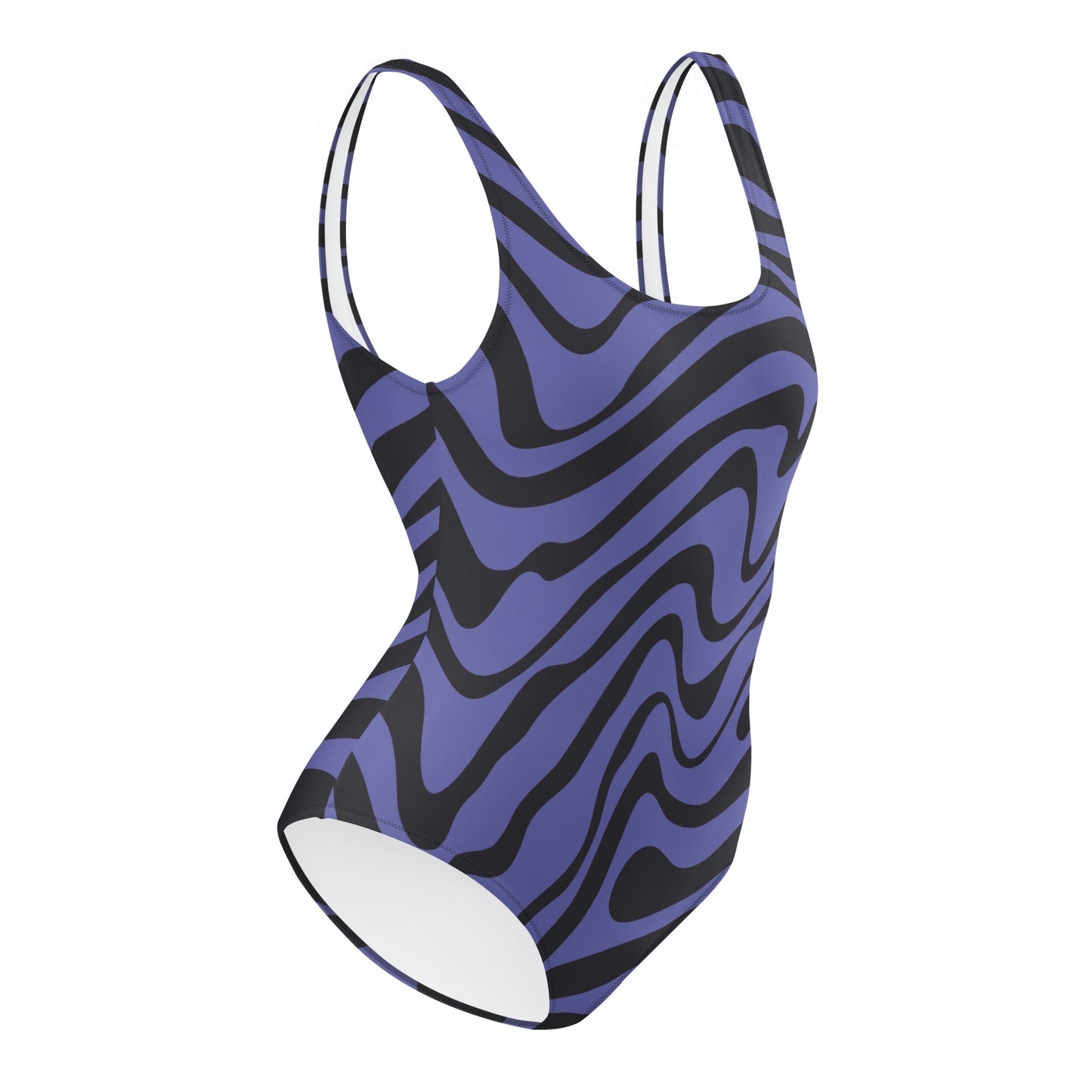 Lordela Purple Zebra Print One-Piece Swimsuit