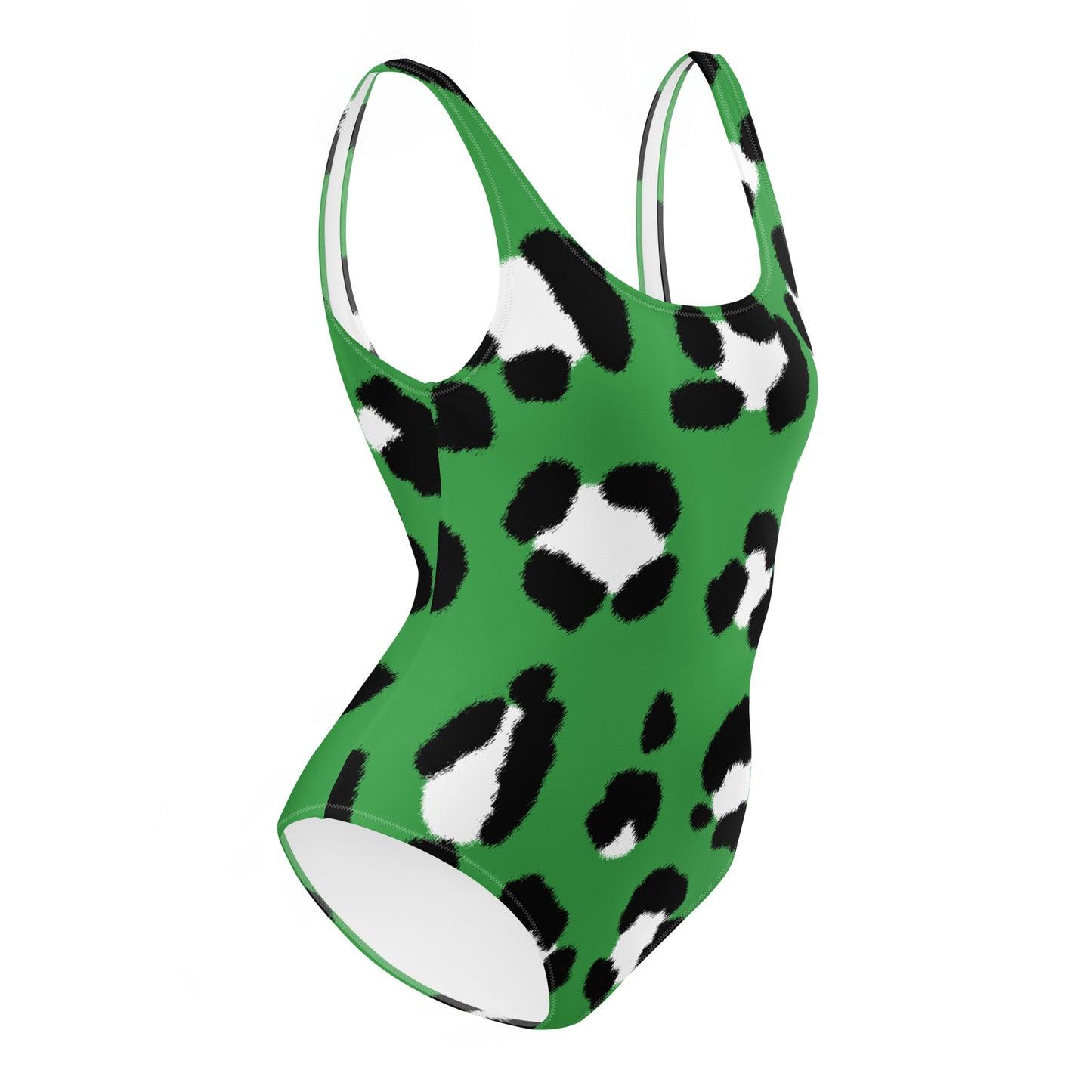 Lordela Green Leopard Print One-Piece Swimsuit