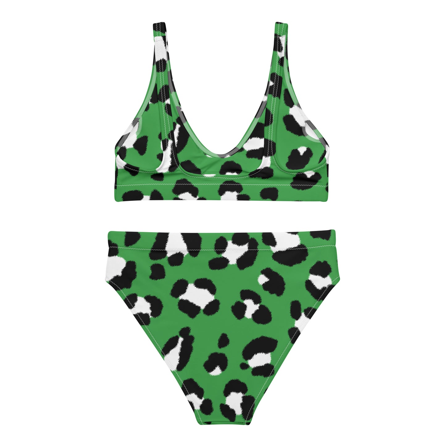 Lordela Green Leopard Print Recycled High-Waisted Bikini