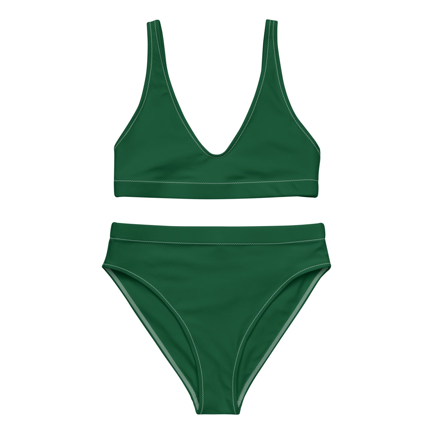 Lordela Forest Green Recycled High-Waisted Bikini