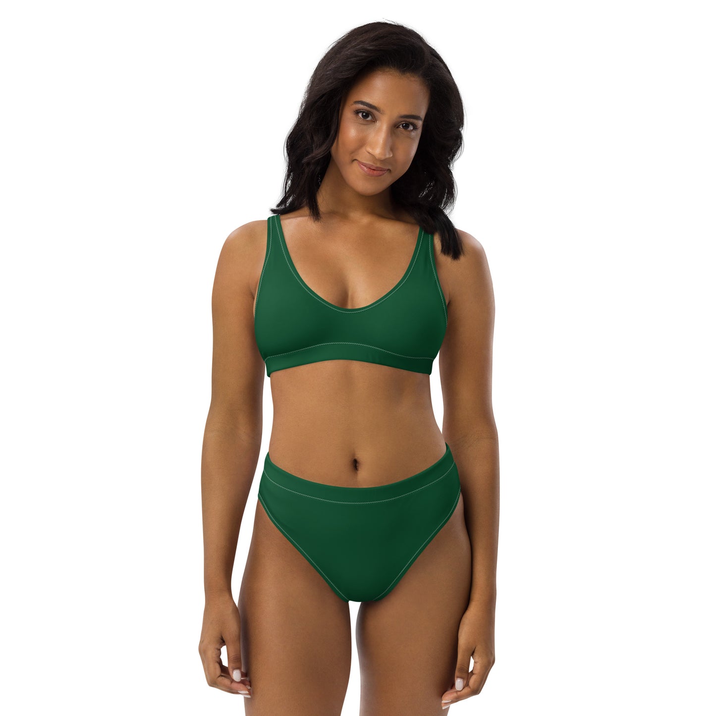 Lordela Forest Green Recycled High-Waisted Bikini