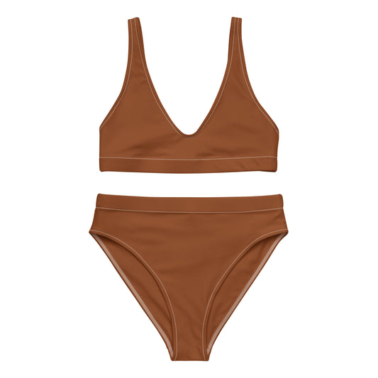 Lordela Saddle Brown Recycled High-Waisted Bikini