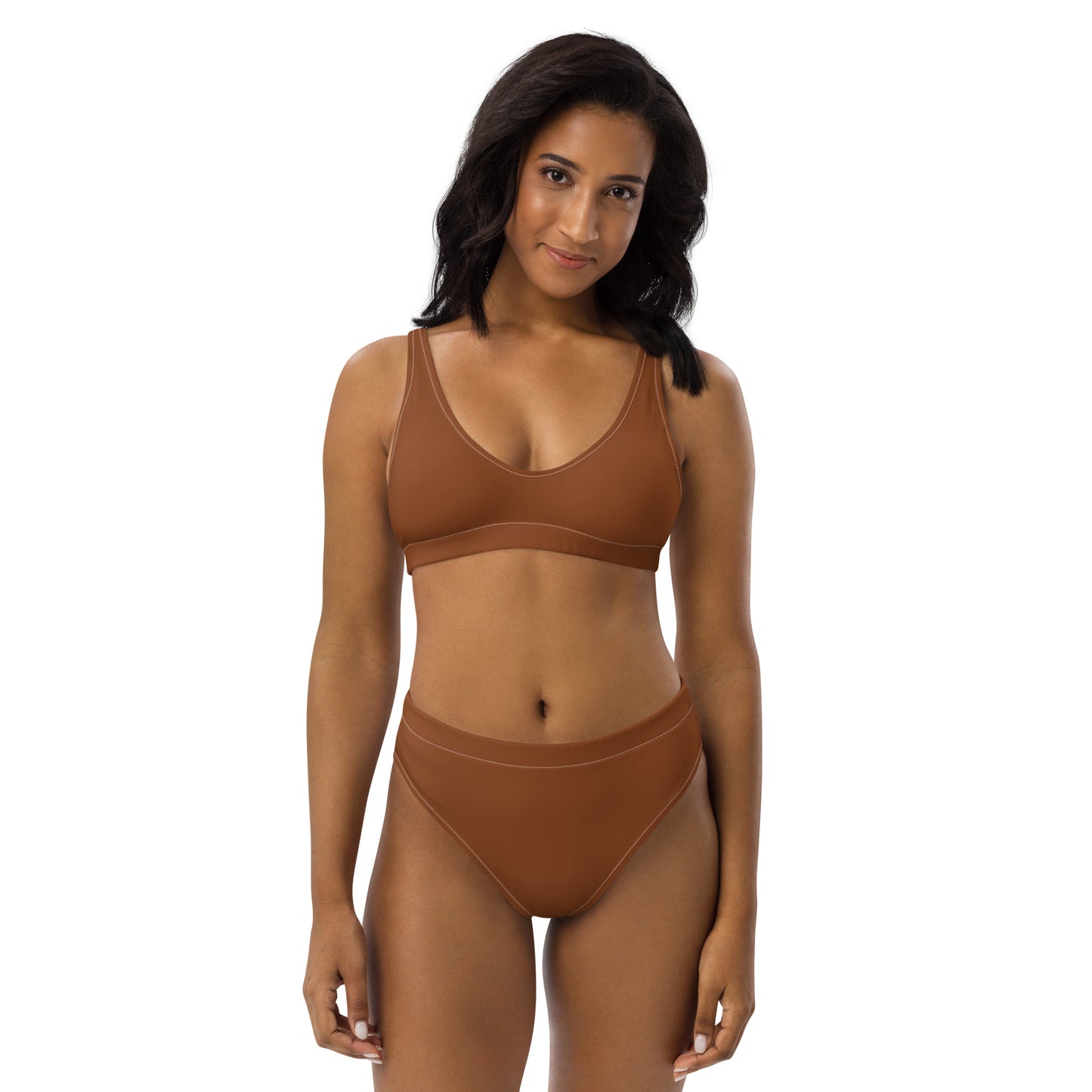 Lordela Saddle Brown Recycled High-Waisted Bikini