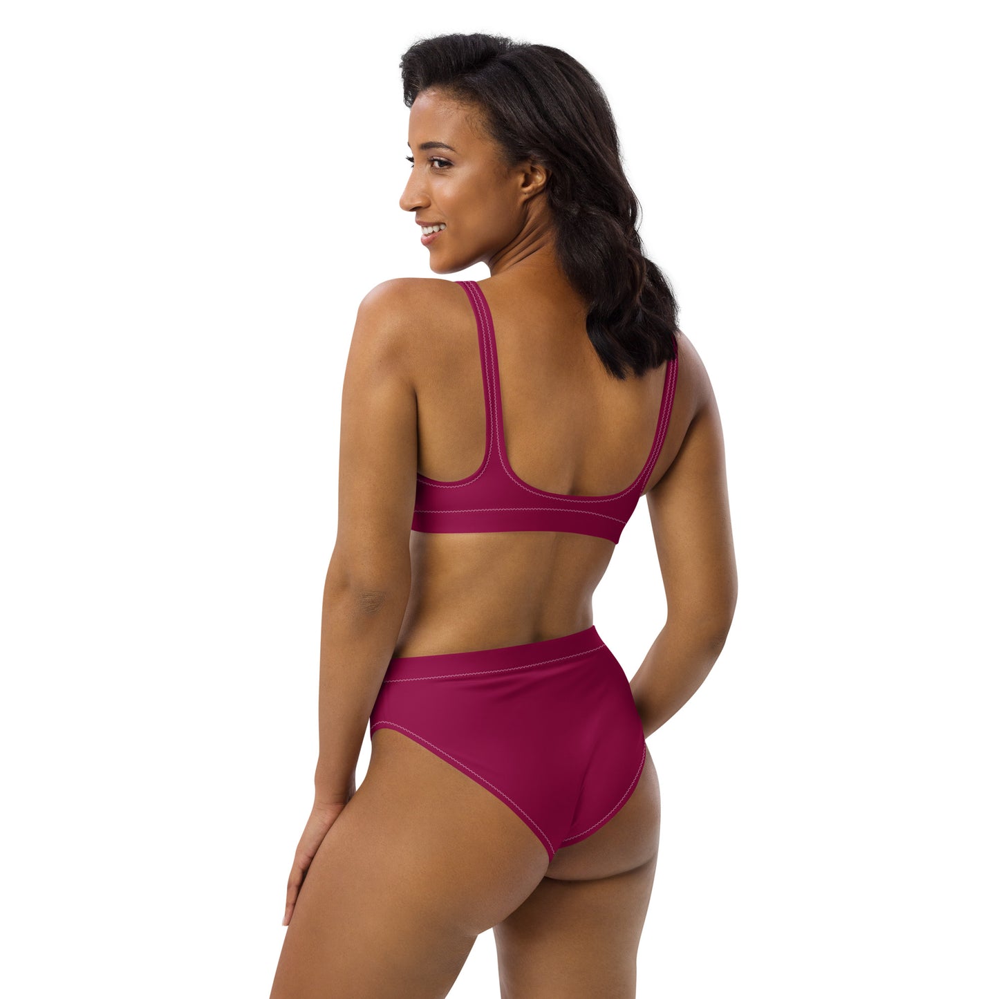 Lordela Burgundy Recycled High-Waisted Bikini