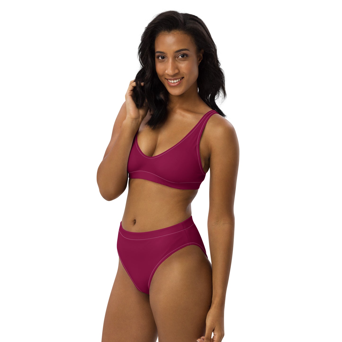 Lordela Burgundy Recycled High-Waisted Bikini